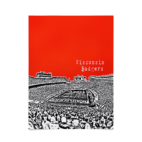 Bird Ave Wisconsin Badgers Red Poster