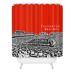 Bird Ave Wisconsin Badgers Red Shower Curtain