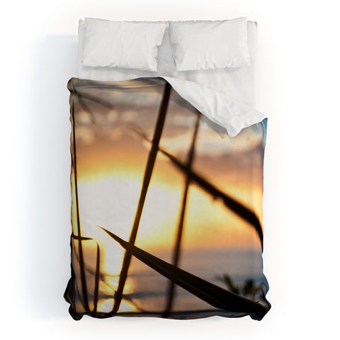Bird Wanna Whistle Beach Sunset Duvet Cover
