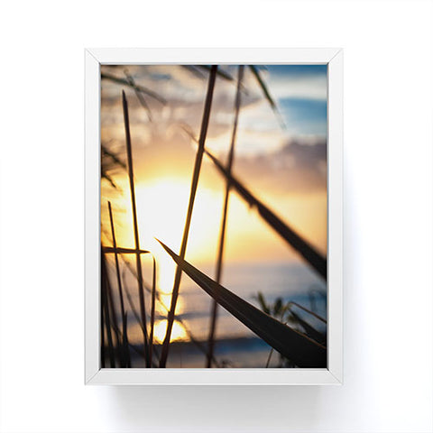 Bird Wanna Whistle Beach Sunset Framed Mini Art Print