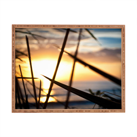 Bird Wanna Whistle Beach Sunset Rectangular Tray