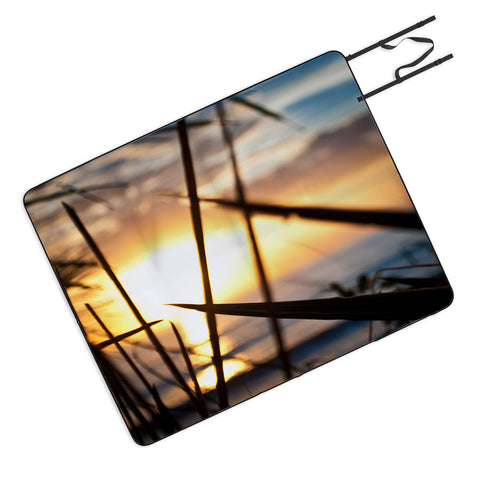 Bird Wanna Whistle Beach Sunset Picnic Blanket