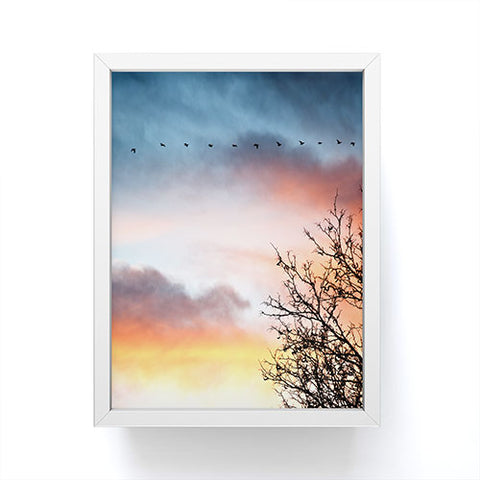 Bird Wanna Whistle Bird Line Framed Mini Art Print