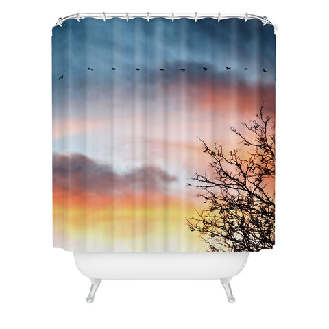 Bird Wanna Whistle Bird Line Shower Curtain