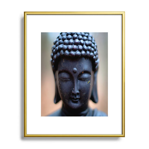 Bird Wanna Whistle Buddha Metal Framed Art Print