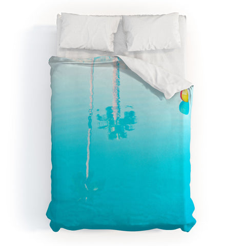 Bird Wanna Whistle By The Pool Duvet Cover