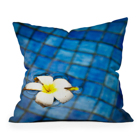 Bird Wanna Whistle Floating Flower Throw Pillow