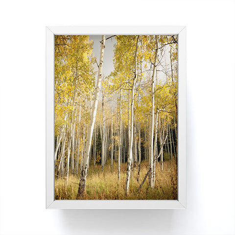 Bird Wanna Whistle Golden Aspen Framed Mini Art Print