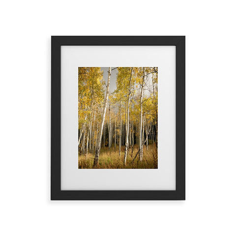 Bird Wanna Whistle Golden Aspen Framed Art Print