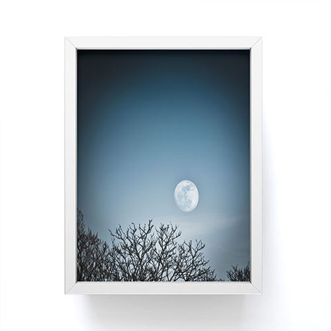 Bird Wanna Whistle Moon Framed Mini Art Print