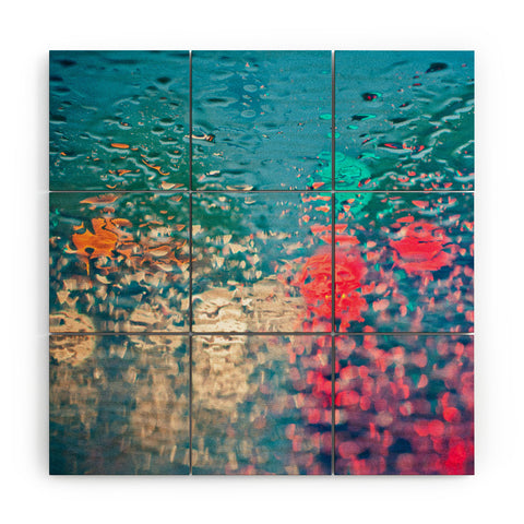 Bird Wanna Whistle Rain Impression Wood Wall Mural