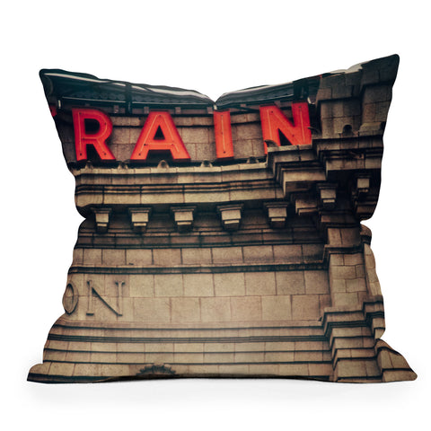 Bird Wanna Whistle Rain Station Throw Pillow
