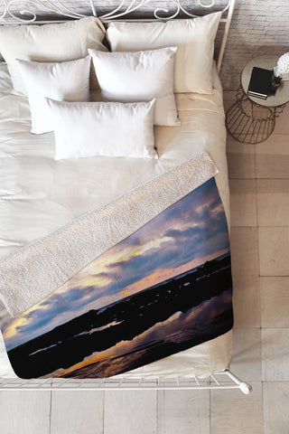 Bird Wanna Whistle Sunset Fleece Throw Blanket