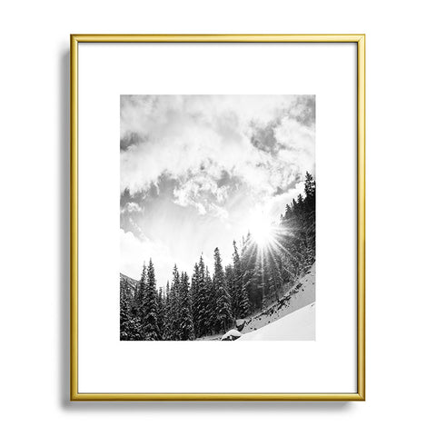 Bird Wanna Whistle White Mountain Metal Framed Art Print