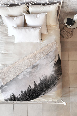 Bird Wanna Whistle White Mountain Fleece Throw Blanket