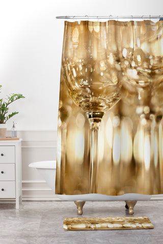 Bird Wanna Whistle Wine Glasses Shower Curtain And Mat