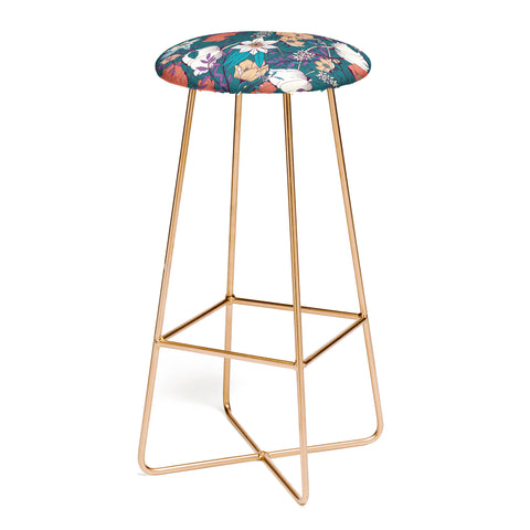 BlueLela Botanical pattern 008 Bar Stool