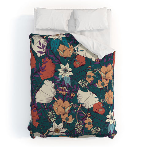 BlueLela Botanical pattern 008 Duvet Cover