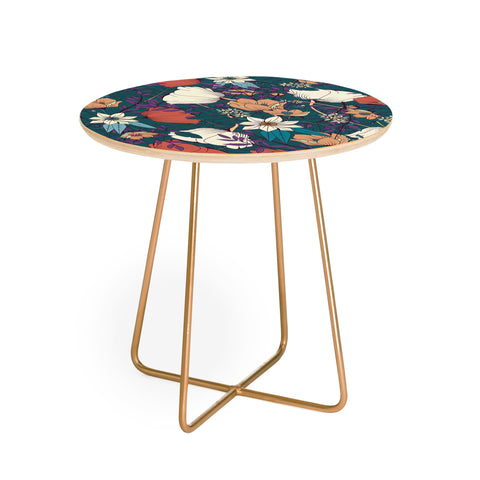 BlueLela Botanical pattern 008 Round Side Table