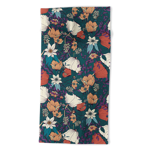 BlueLela Botanical pattern 008 Beach Towel