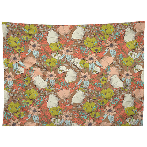 BlueLela Botanical pattern 009 Tapestry