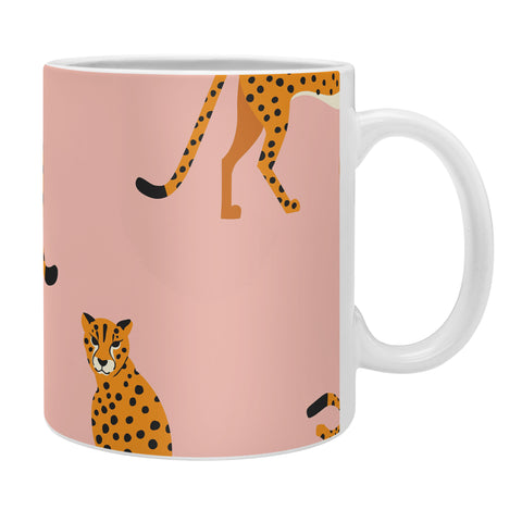 BlueLela Cheetahs pattern on pink Coffee Mug