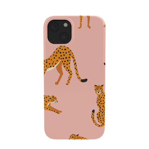 BlueLela Cheetahs pattern on pink Phone Case