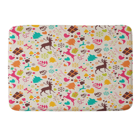 BlueLela Christmas pattern 01 Memory Foam Bath Mat