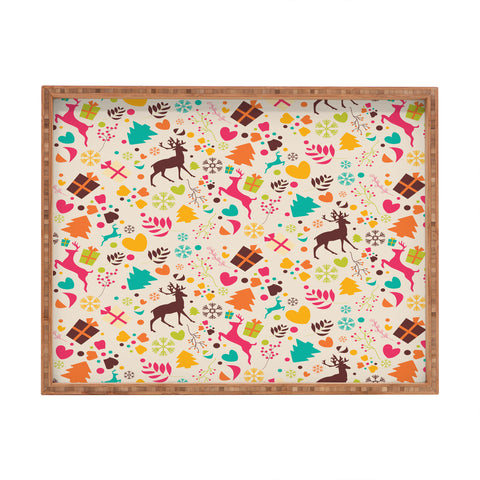 BlueLela Christmas pattern 01 Rectangular Tray