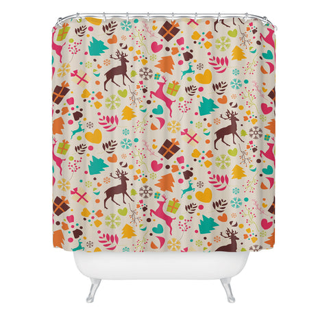 BlueLela Christmas pattern 01 Shower Curtain