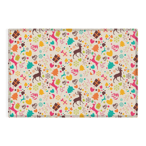 BlueLela Christmas pattern 01 Outdoor Rug