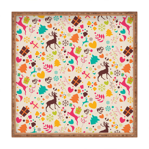 BlueLela Christmas pattern 01 Square Tray
