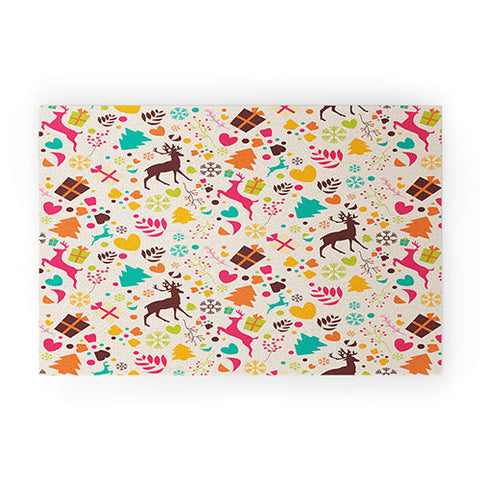 BlueLela Christmas pattern 01 Welcome Mat
