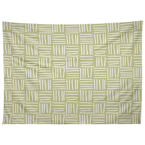 BlueLela Lines green Tapestry