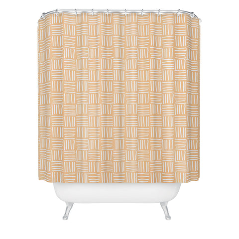 BlueLela Lines yellow I Shower Curtain