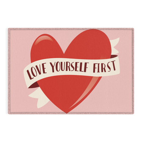 BlueLela Love Yourself First Outdoor Rug
