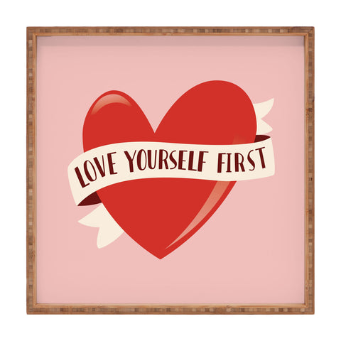 BlueLela Love Yourself First Square Tray