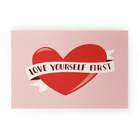 BlueLela Love Yourself First Welcome Mat