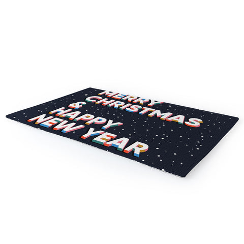 BlueLela Merry Christmas and Happy New Year Area Rug