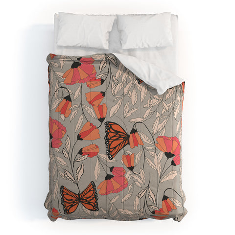 BlueLela Monarch garden 001 Comforter