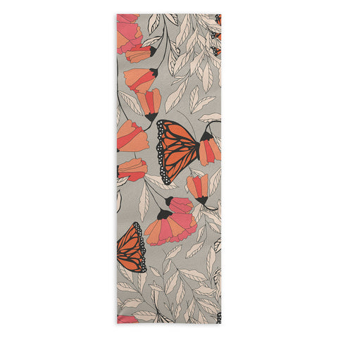 BlueLela Monarch garden 001 Yoga Towel