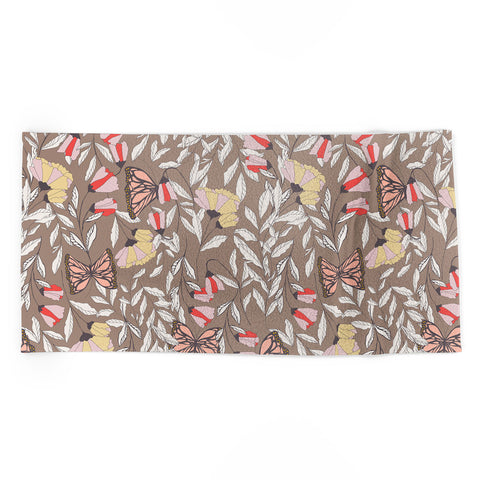 BlueLela Monarch garden 002 Beach Towel
