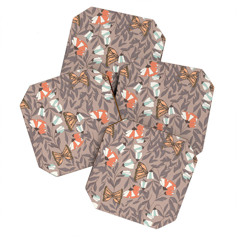 BlueLela Monarch garden 004 Coaster Set