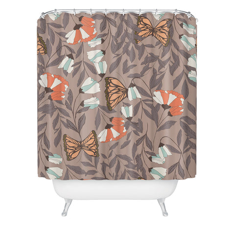 BlueLela Monarch garden 004 Shower Curtain