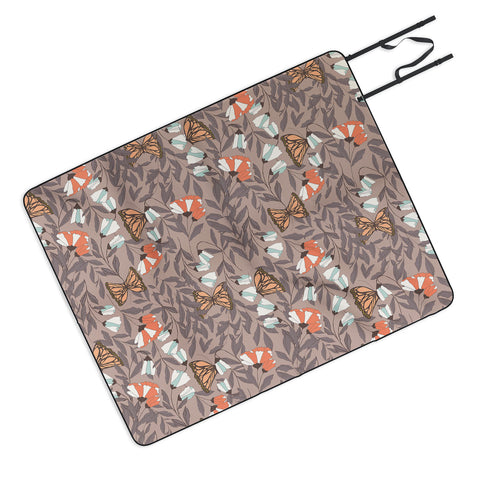 BlueLela Monarch garden 004 Picnic Blanket