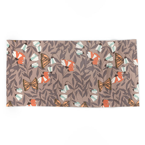 BlueLela Monarch garden 004 Beach Towel