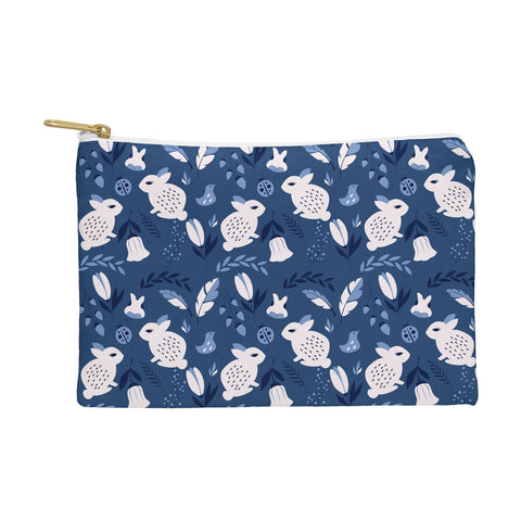 BlueLela Rabbits and Flowers 003 Pouch