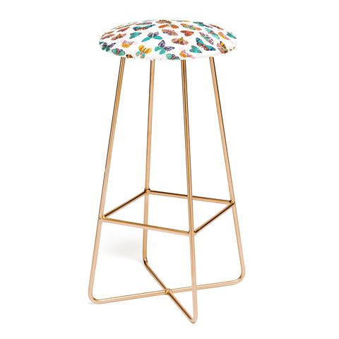 BlueLela Spring Butterflies Pattern 003 Bar Stool
