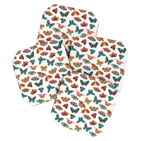 BlueLela Spring Butterflies Pattern 003 Coaster Set