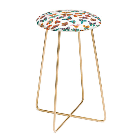 BlueLela Spring Butterflies Pattern 003 Counter Stool